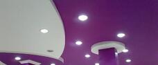 Фиолетовый матовый потолок фото