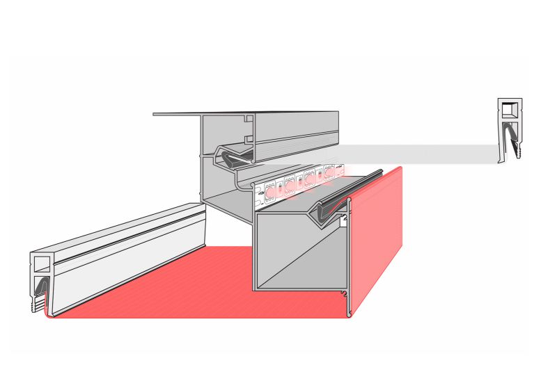 Аналог ниши из гипсокартона профиль для натяжных потолков с подсветкой
