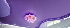 Фиолетовый двухуровневый потолок фото