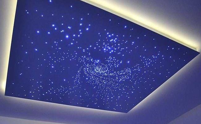 Натяжной потолок звёздное небо кухня