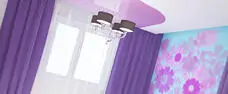 Натяжной потолок комбинированный фото